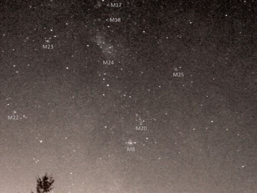 Messier-Objekte im Sternbild Schütze