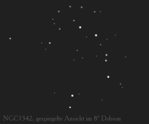 NGC 1342 selbst gezeichnet