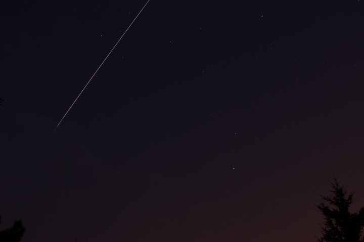 ISS Strichspur am Osthimmel