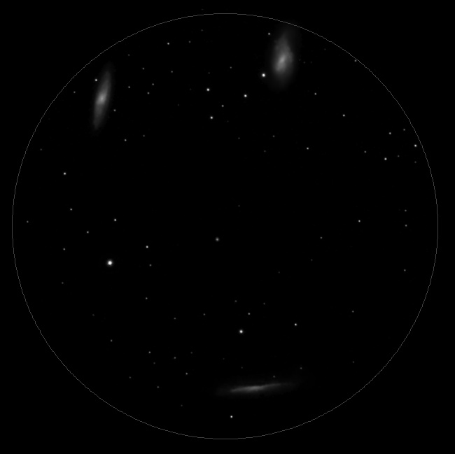 Beobachtung Leo-Triplett mit Messier 95 und 96
